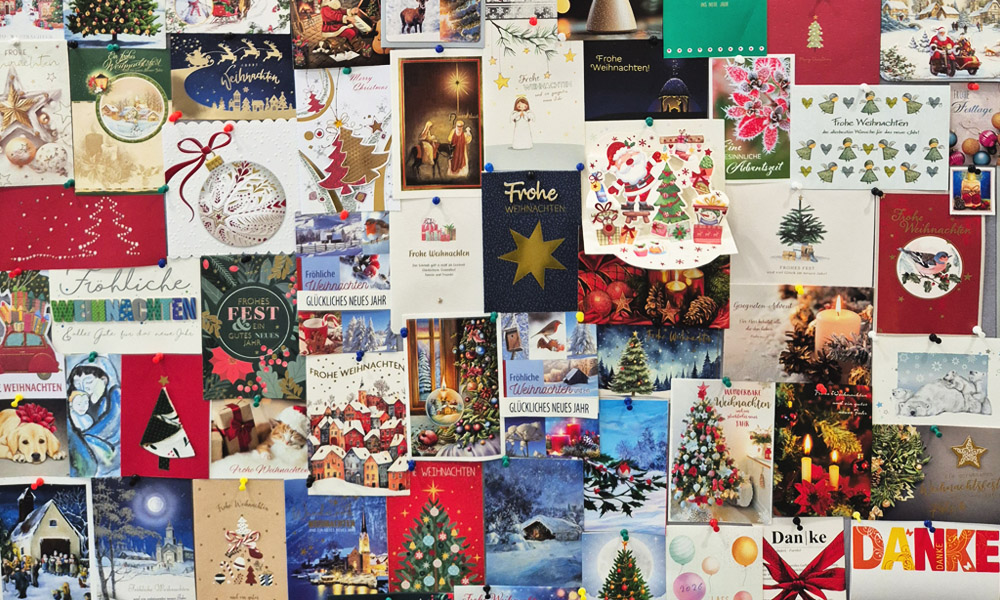 Danke für die schönen Weihnachtskarten